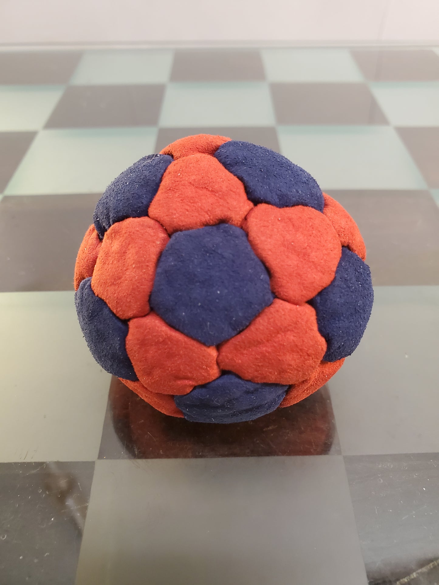 32-panel Red & Blue Hacky Sack Footbag juggling kick bag foot bag hackysack