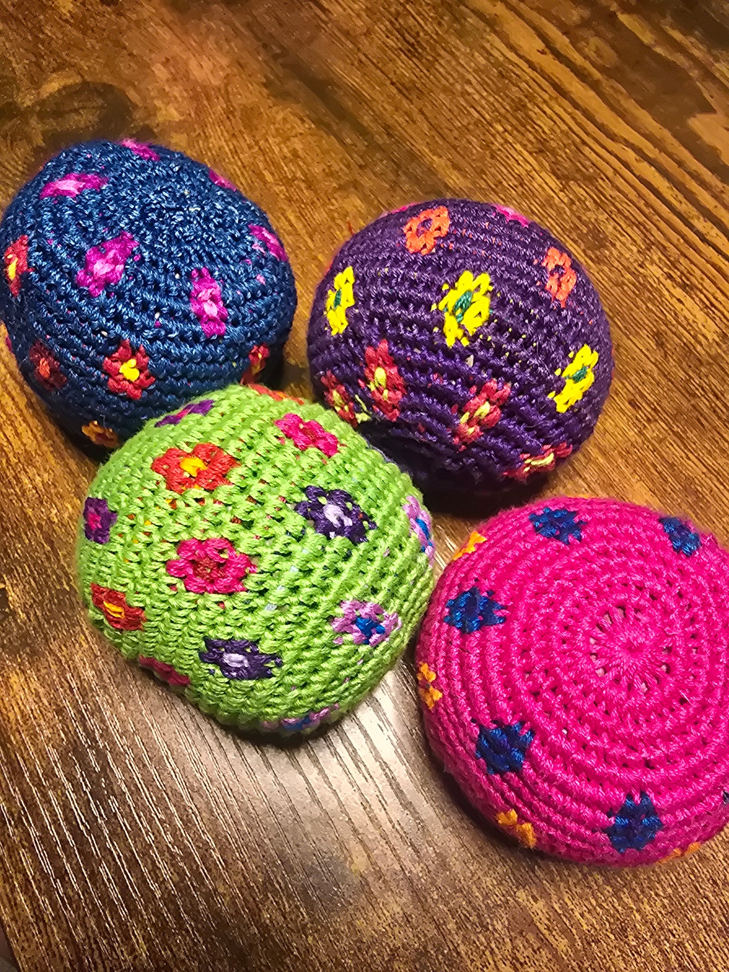 Mini flower hackysack footbag