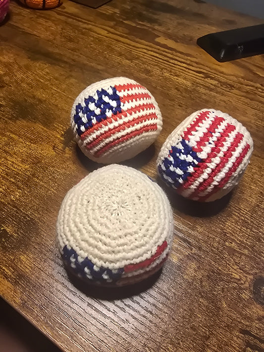 American flag hackysack footbag