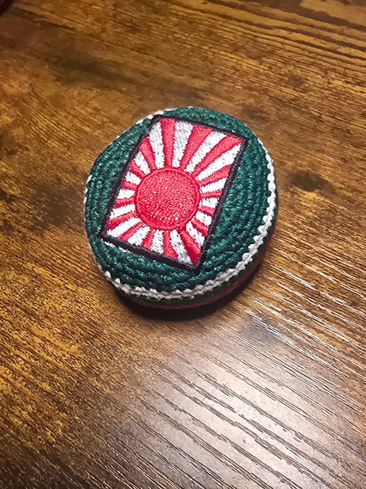 Rising sun footbag hackysack