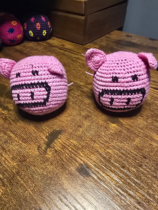 Pig hackysack footbag