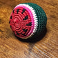 Watermelon hackysack footbag