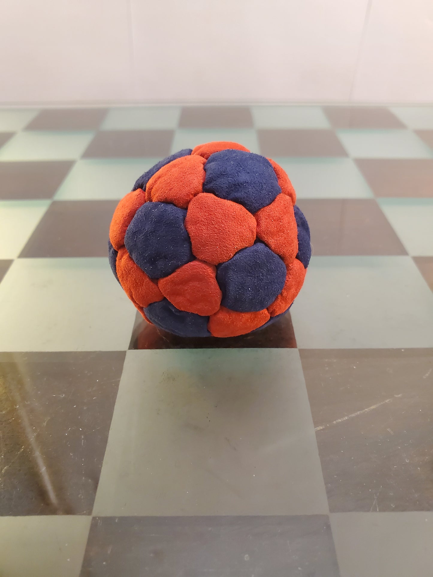 32-panel Red & Blue Hacky Sack Footbag juggling kick bag foot bag hackysack