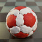 43- Panel  Soccer Footbag Hacky Sack Pellet juggle Stress Ball Red and white