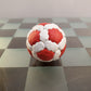 43- Panel  Soccer Footbag Hacky Sack Pellet juggle Stress Ball Red and white