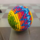 Hacky Sack Footbag Zig Zag Rainbow Pellet Filled Hand Crafted stress Ball