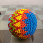 Hacky Sack Footbag Zig Zag Rainbow Pellet Filled Hand Crafted stress Ball