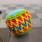 Hacky Sack Footbag Zig Zag Rainbow Pellet Filled Hand Crafted stress Ball