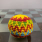 Hacky Sack Footbag Zig Zag Rainbow Pellet Filled Hand Crafted stress Ball