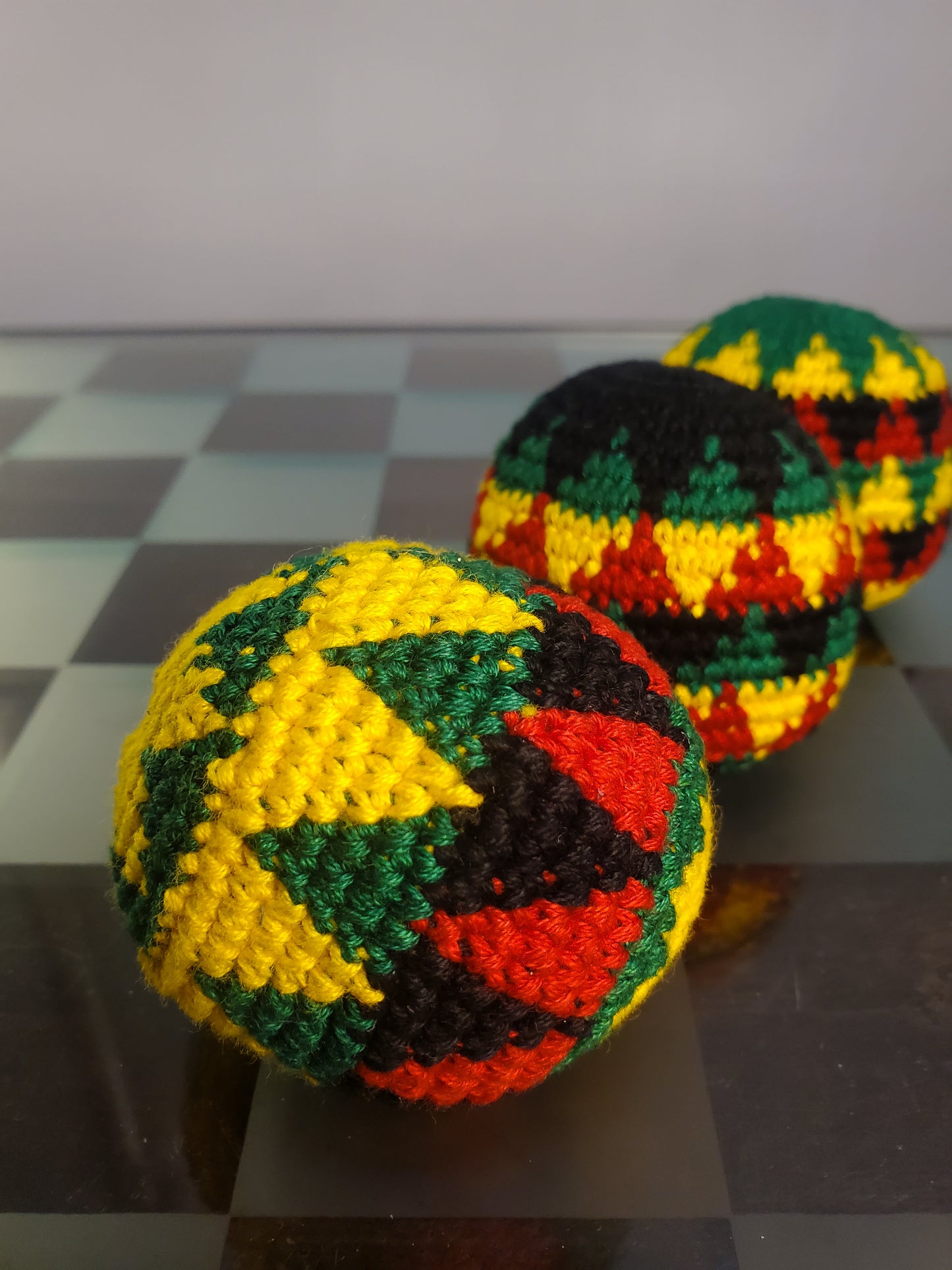 Rasta Hackysack Footbag Festival Juggling Hacky Sack Toy rastafarian color style