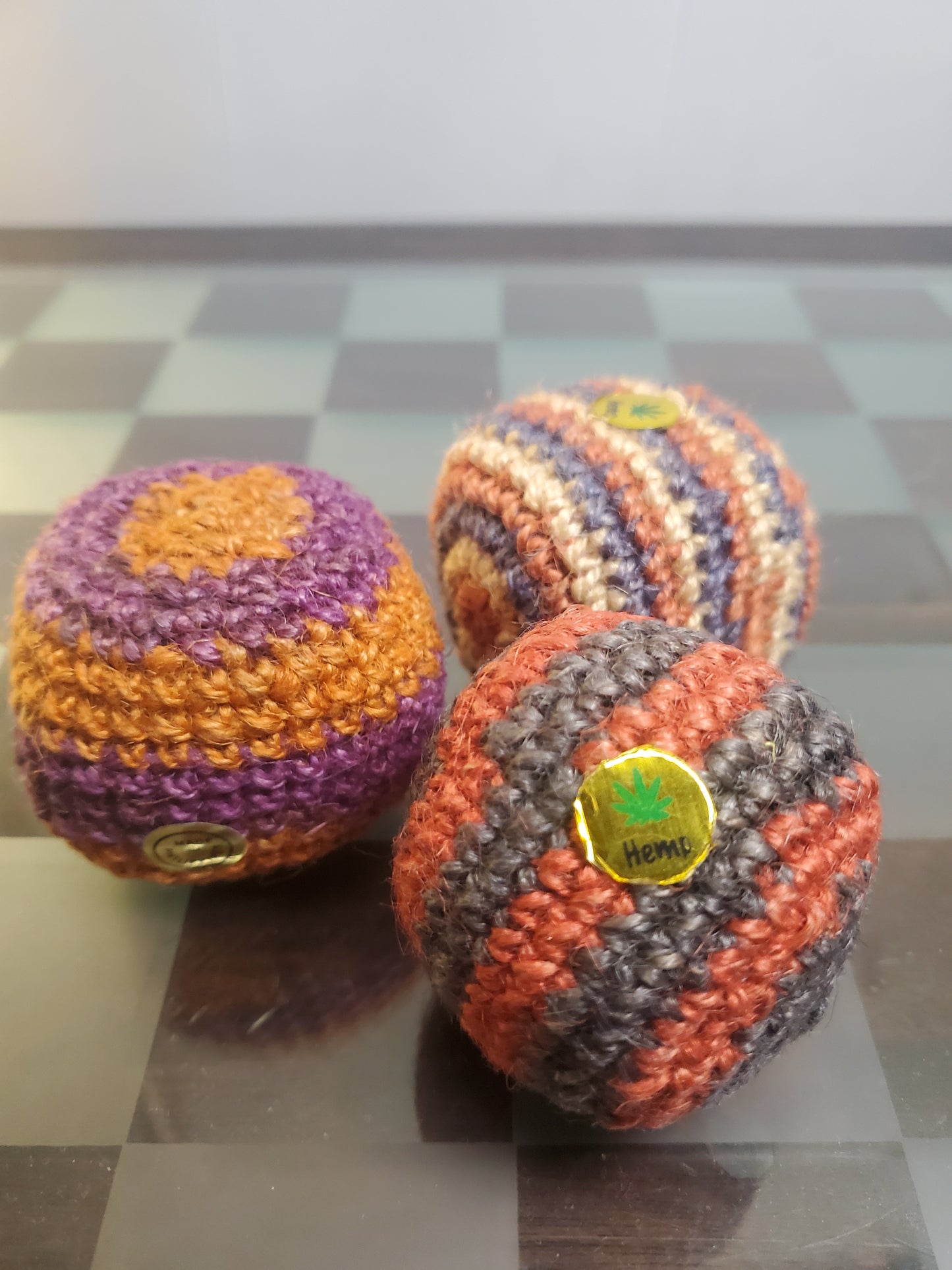 Hempster natural Hemp bead hackysack hand made juggling footbag hacky sack