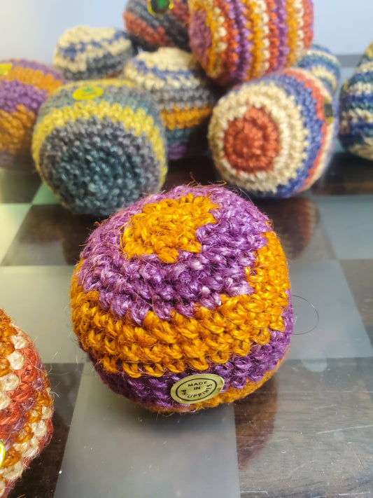 Hempster natural Hemp bead hackysack hand made juggling footbag hacky sack