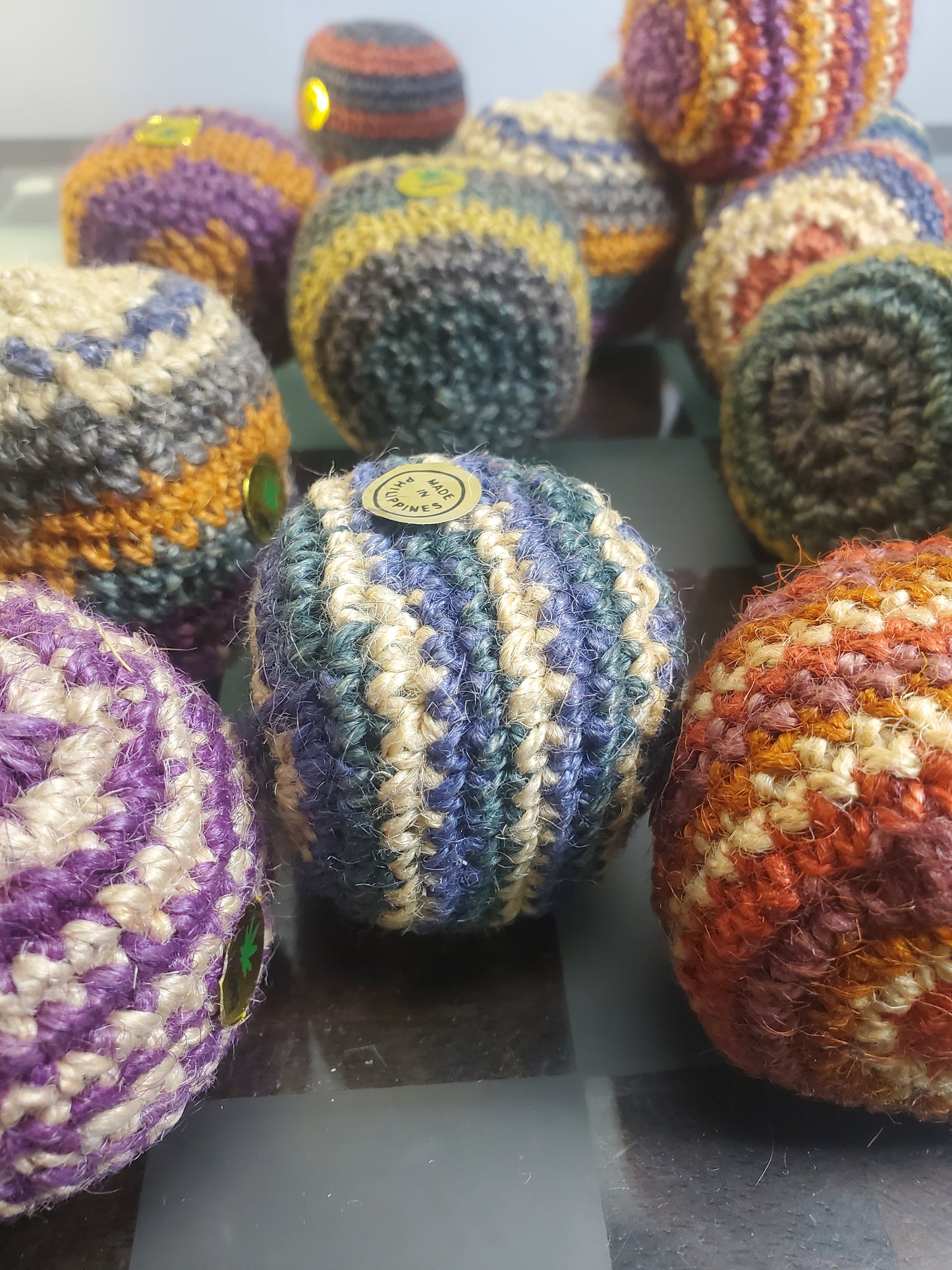 Hempster natural Hemp bead hackysack hand made juggling footbag hacky sack
