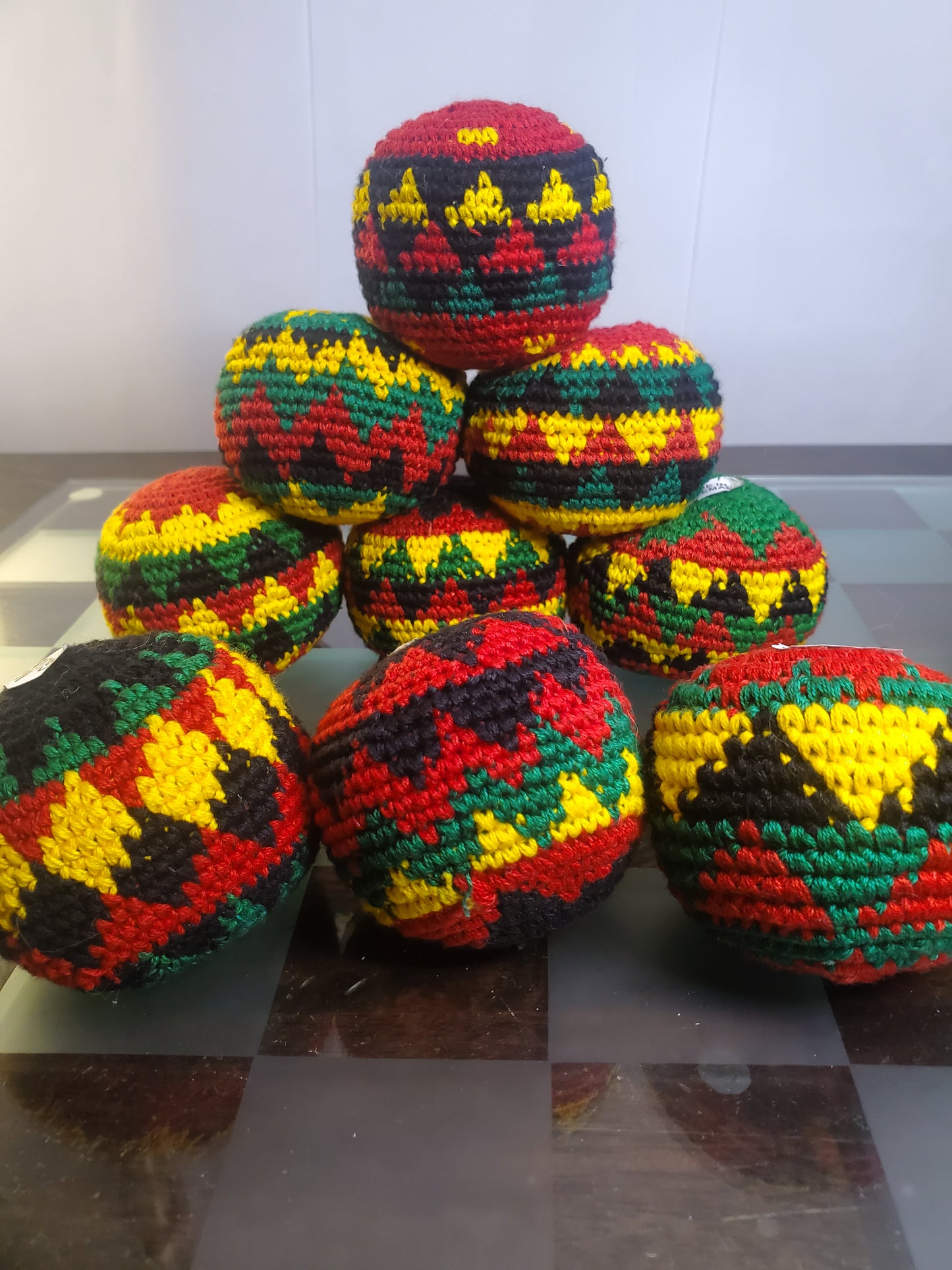 Rasta Hackysack Footbag Festival Juggling Hacky Sack Toy rastafarian color style