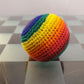 Rainbow Stripe Hacky Sack Footbag Woven Pellet Juggling Stress Ball Guatemalan