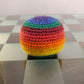 Rainbow Stripe Hacky Sack Footbag Woven Pellet Juggling Stress Ball Guatemalan